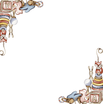 Toys frame corner composition png