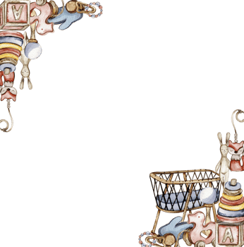 Toys frame corner composition png