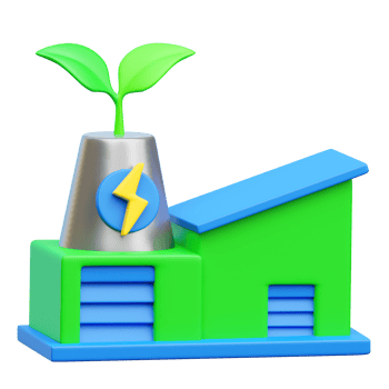 Eco Factory 3d Icon Illustrations png