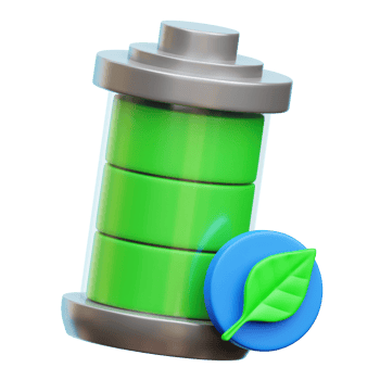 Eco Battery 3d Icon Illustrations png