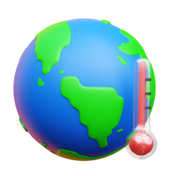 Global Warming 3d Icon Illustrations png