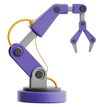 Industrial Robot 3d Icon Illustrations png