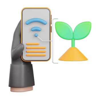 3d rendering smart farming isolated useful for agriculture, technology, smart farm and innovation design element png