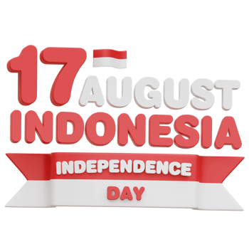 Indonesia Independence Day 3d Icon Illustrations png