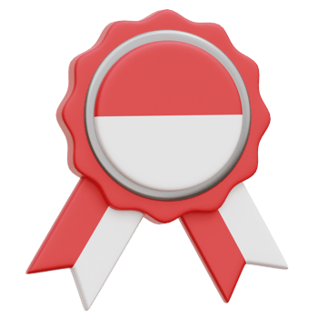Indonesia Badge 3d Icon Illustrations png