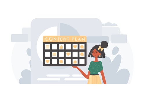 How to create a content plan for your blog vector