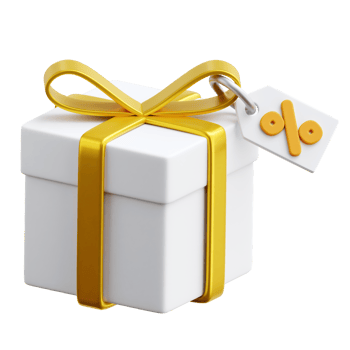 Discount Gift Box 3d Icon Illustrations png