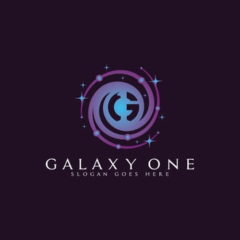 G1 letter galaxy logo vector. vector