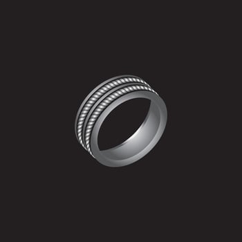 Ring logo vector, simple and modern. vector