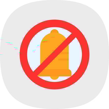 No Alarm Vector Icon Design