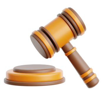 Law Hammer 3d Icon Illustrations png