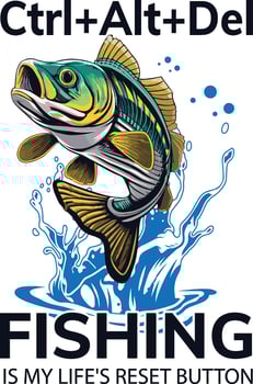 Fishing T-shirt Design vector