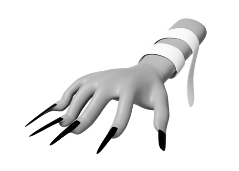 3d halloween holiday party with zombie hand bandage isolated. 3d render illustration png