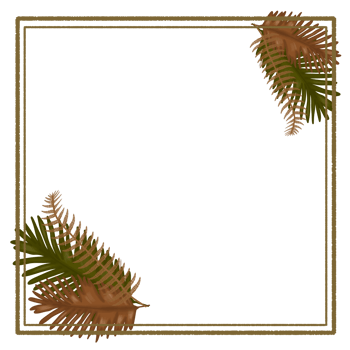 Frame with Autumn Leaves Decoration png