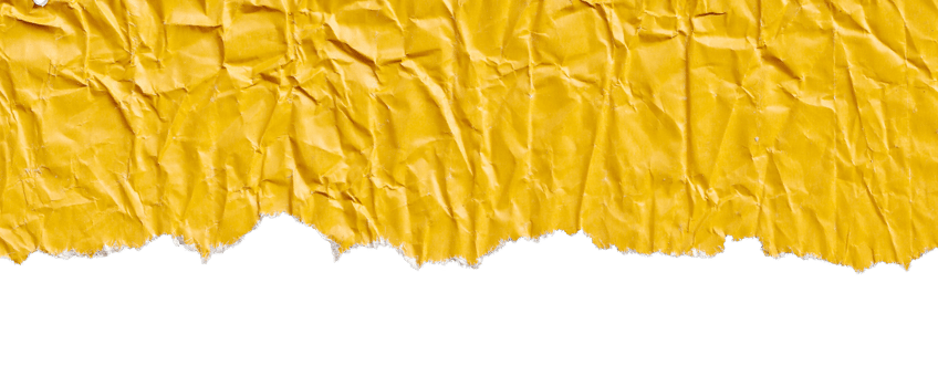 abstract yellow tear paper isolated png