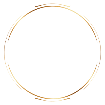 Gold circle frame png