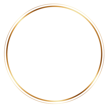 Gold circle frame png