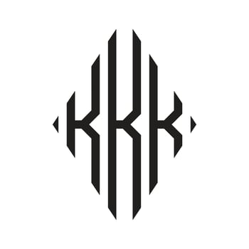 Logo K Condensed Rhombus Monogram 3 Letters Alphabet Font Logo Logotype Embroidery vector