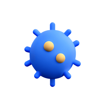 bacteria 3d rendering icon illustration png
