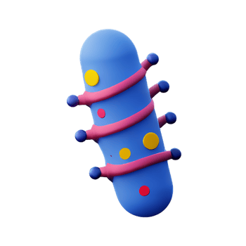 bacteria 3d rendering icon illustration png