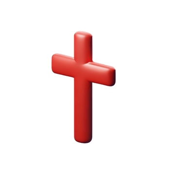 christian cross 3d rendering icon illustration png