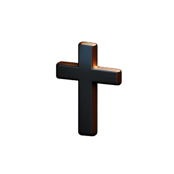 christian cross 3d rendering icon illustration png