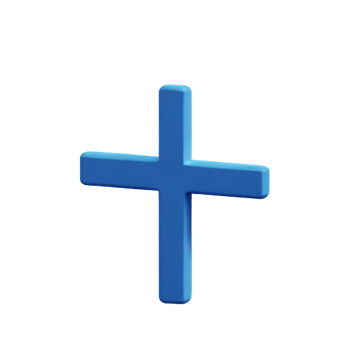 christian cross 3d rendering icon illustration png