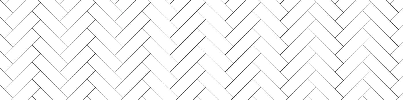 White herringbone pattern for kitchen floor, parquet ,ceramic surfaces. Seamless texture brick elements. Flat vector illustrations isolated in background.