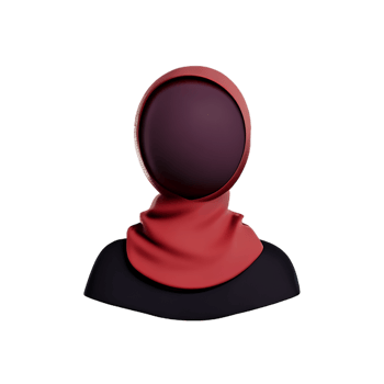 hijab 3d rendering icon illustration png