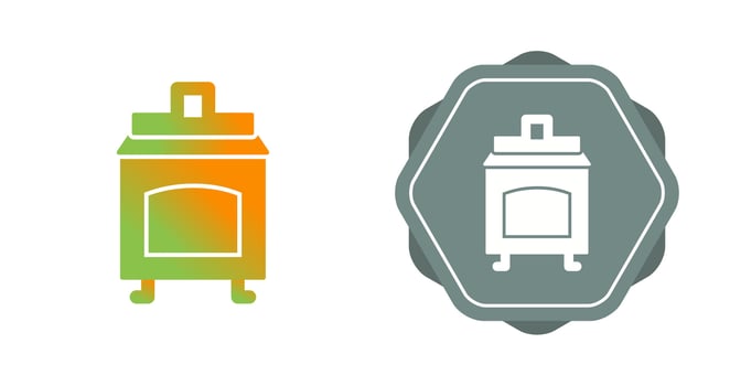 Coal Furnace Vector Icon