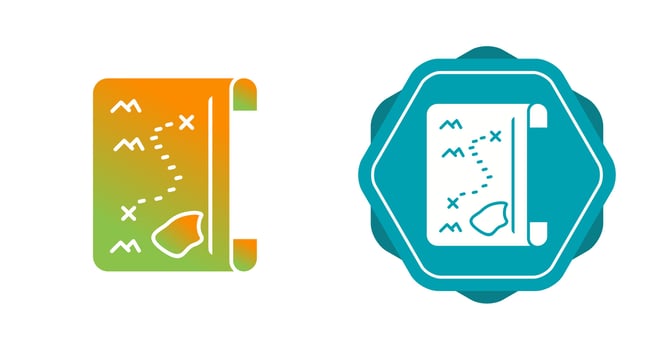 Pirate Map Vector Icon