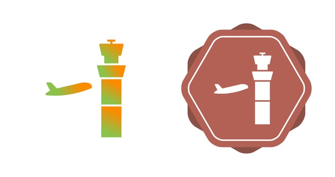 Air Control Tower Vector Icon