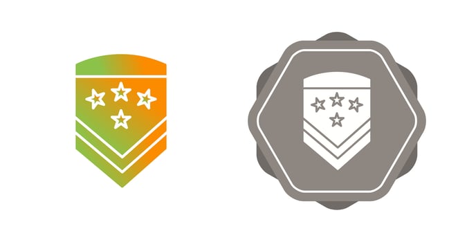 Military Badge Vector Icon