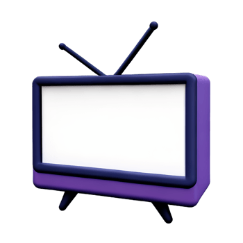 television 3d rendering icon illustration png