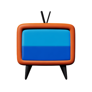 television 3d rendering icon illustration png