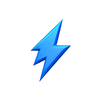 lightning bolt 3d rendering icon illustration png