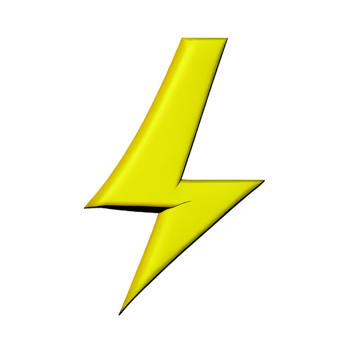 lightning bolt 3d rendering icon illustration png