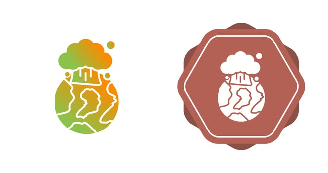 Nuclear Explosion Vector Icon