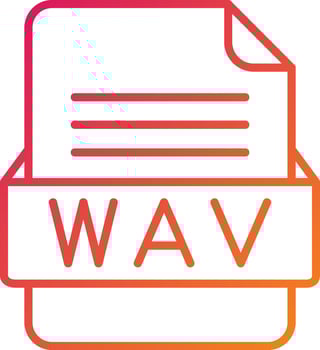 WAV File Format Icon vector