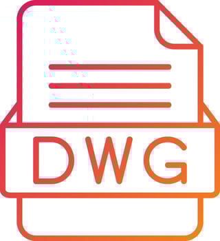 DWG File Format Icon vector