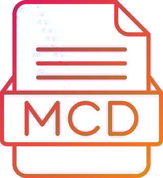 MCD File Format Icon vector