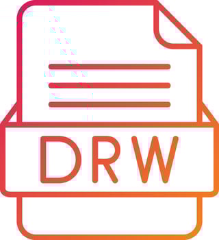 DRW File Format Icon vector