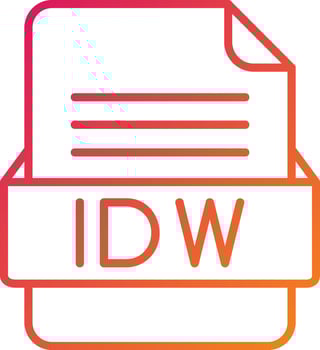 IDW File Format Icon vector
