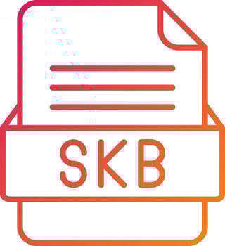 SKB File Format Icon vector