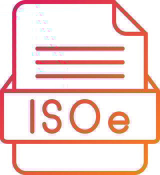 ISOe File Format Icon vector