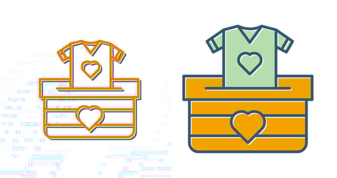 Cloth Donate Vector Icon