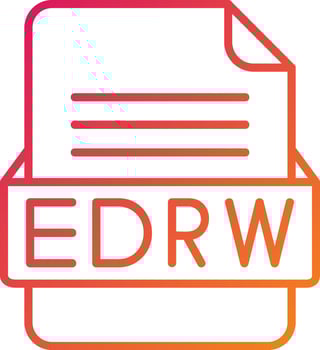 EDRW File Format Icon vector
