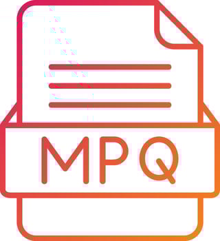 MPQ File Format Icon vector