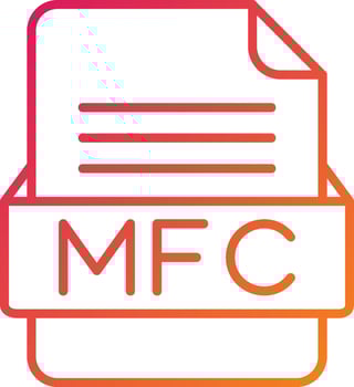MFC File Format Icon vector