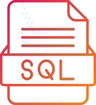 SQL File Format Icon vector
